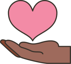 donation heart hand